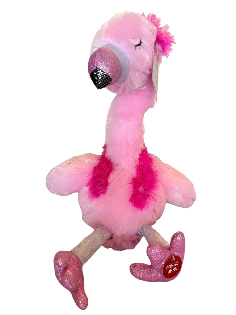 🎵Cuddle Barn FunTimesFiona Animated Flamingo Plush”Girls Just Want To Have Fun”